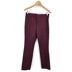 New Vince Tapered Crop Pants Womens 6 Burgundy Ankle